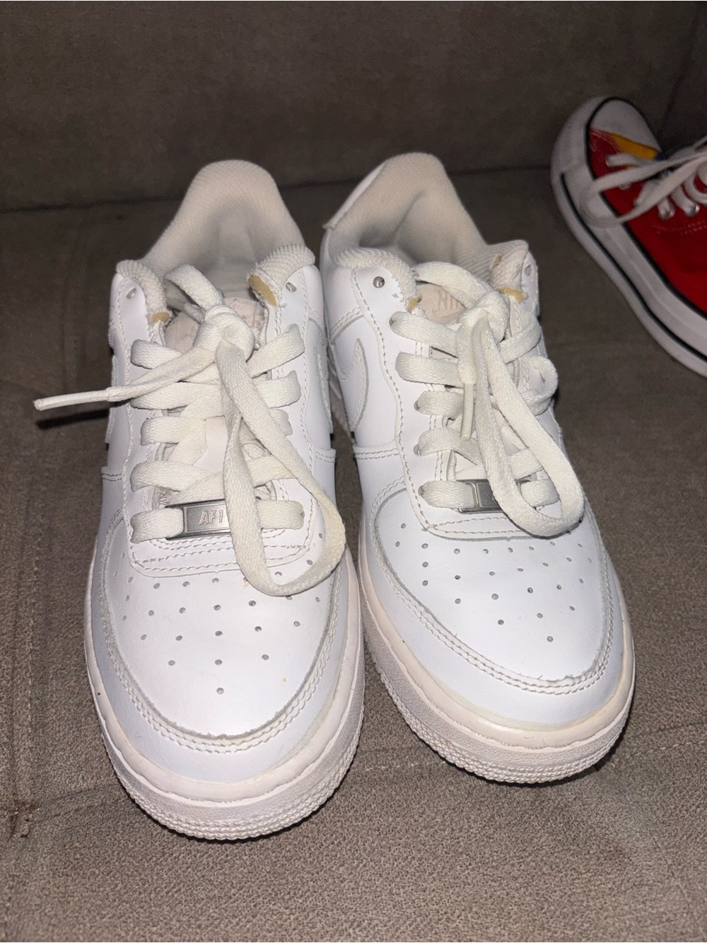 Nike Kids White Low-Top Lace-Up Sneakers